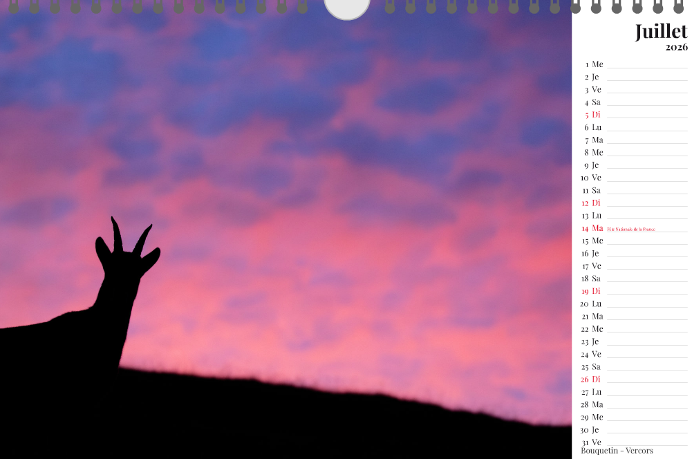 Calendrier 2026